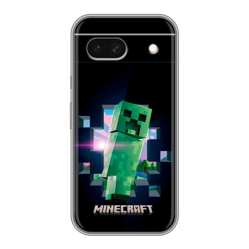 Силиконовый чехол на Google Pixel 8a с принтом Майнкрафт Minecraft Силиконовый чехол на Google Pixel 8a с принтом Майнкрафт Minecraft