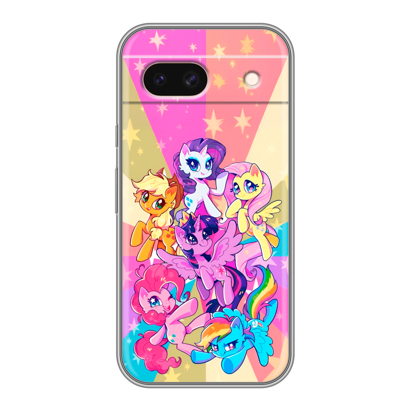 Силиконовый чехол на Google Pixel 8a с принтом My little pony Дружба чудо Силиконовый чехол на Google Pixel 8a с принтом My little pony Дружба чудо