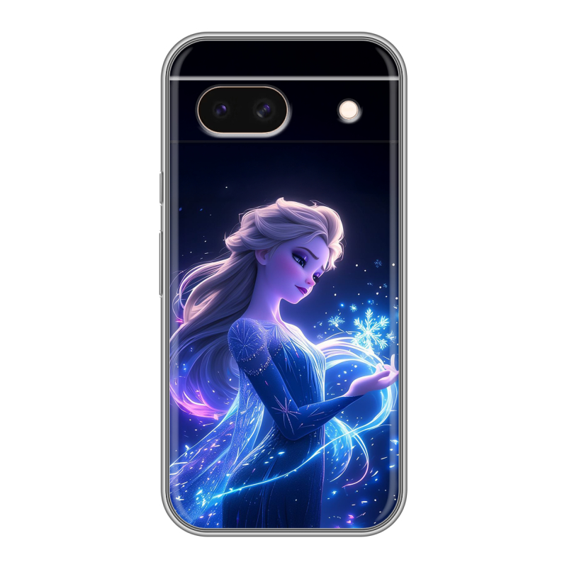 Силиконовый чехол на Google Pixel 8a с принтом Холодное сердце Frozen Силиконовый чехол на Google Pixel 8a с принтом Холодное сердце Frozen