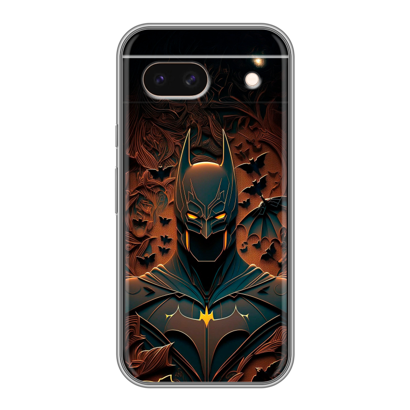 Силиконовый чехол на Google Pixel 8a с принтом Batman Бэтмен Силиконовый чехол на Google Pixel 8a с принтом Batman Бэтмен