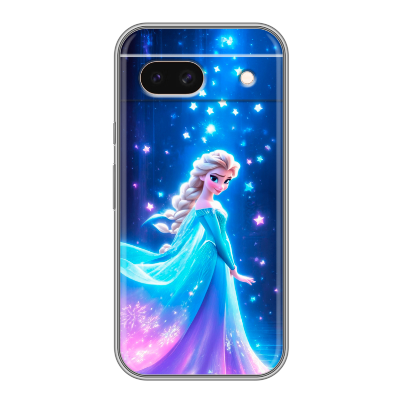 Силиконовый чехол на Google Pixel 8a с принтом Холодное сердце Frozen Силиконовый чехол на Google Pixel 8a с принтом Холодное сердце Frozen