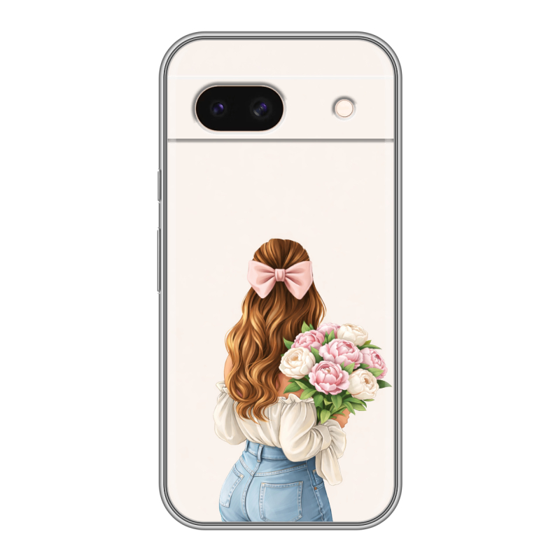 Силиконовый чехол на Google Pixel 8a с принтом женский Силиконовый чехол на Google Pixel 8a с принтом женский