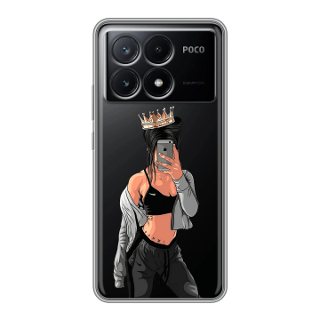 Силиконовый чехол на Xiaomi Poco X6 Pro 5G с принтом Женские принты Силиконовый чехол на Xiaomi Poco X6 Pro 5G с принтом Женские принты