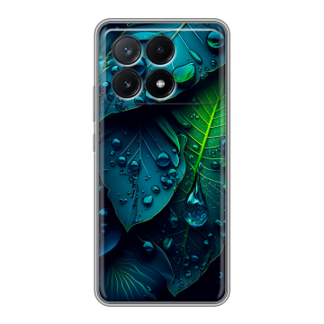 Силиконовый чехол на Xiaomi Poco X6 Pro 5G с принтом Листья Силиконовый чехол на Xiaomi Poco X6 Pro 5G с принтом Листья