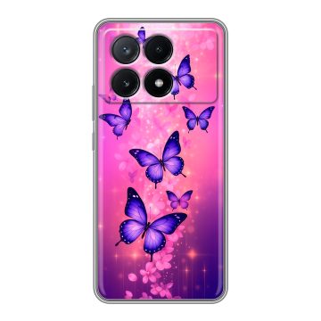 Силиконовый чехол на Xiaomi Poco X6 Pro 5G с принтом Бабочки