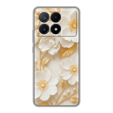 Силиконовый чехол на Xiaomi Poco X6 Pro 5G с принтом Цветы