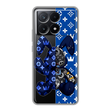 Силиконовый чехол на Xiaomi Poco X6 Pro 5G с принтом Луи робот Силиконовый чехол на Xiaomi Poco X6 Pro 5G с принтом Луи робот