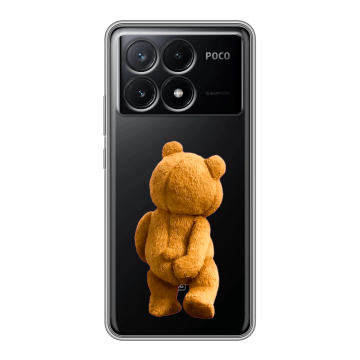 Силиконовый чехол на Xiaomi Poco X6 Pro 5G с принтом Медведь
