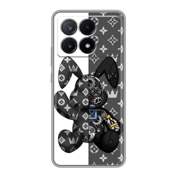 Силиконовый чехол на Xiaomi Poco X6 Pro 5G с принтом Луи робот