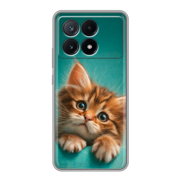 Силиконовый чехол на Xiaomi Poco X6 Pro 5G с принтом котенок
