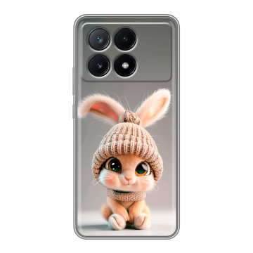 Силиконовый чехол на Xiaomi Poco X6 Pro 5G с принтом Кролик