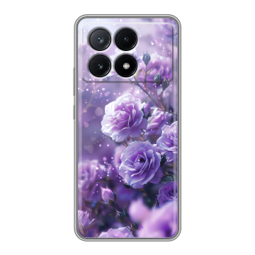 Силиконовый чехол на Xiaomi Poco X6 Pro 5G с принтом Розы цветы