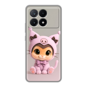 Силиконовый чехол на Xiaomi Poco X6 Pro 5G с принтом Куроми Kuromi 