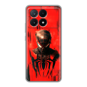 Силиконовый чехол на Xiaomi Poco X6 Pro 5G с принтом человек паук spiderman