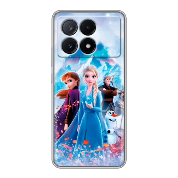 Силиконовый чехол на Xiaomi Poco X6 Pro 5G с принтом Холодное сердце Frozen