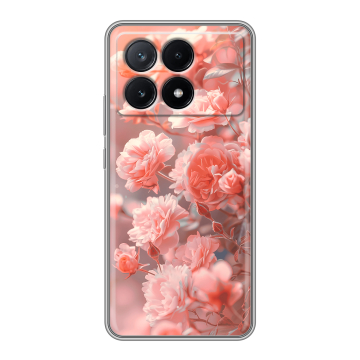 Силиконовый чехол на Xiaomi Poco X6 Pro 5G с принтом Розы цветы