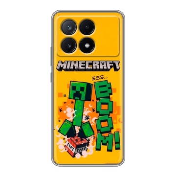 Силиконовый чехол на Xiaomi Poco X6 Pro 5G с принтом Майнкрафт Minecraft