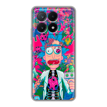 Силиконовый чехол на Xiaomi Poco X6 Pro 5G с принтом Рик и Морти Rick Morty