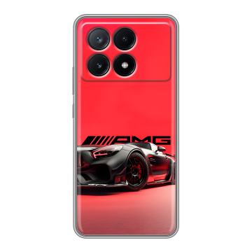 Силиконовый чехол на Xiaomi Poco X6 Pro 5G с принтом Мерседес Mercedes AMG Силиконовый чехол на Xiaomi Poco X6 Pro 5G с принтом Мерседес Mercedes AMG