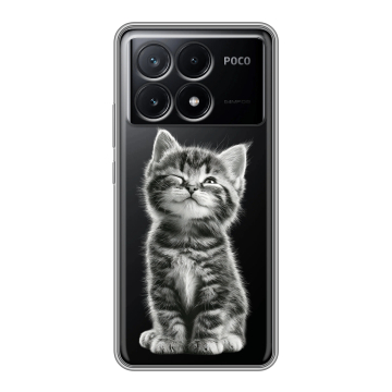 Силиконовый чехол на Xiaomi Poco X6 Pro 5G с принтом Котенок Силиконовый чехол на Xiaomi Poco X6 Pro 5G с принтом Котенок