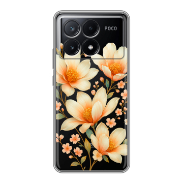 Силиконовый чехол на Xiaomi Poco X6 Pro 5G с принтом Цветы Силиконовый чехол на Xiaomi Poco X6 Pro 5G с принтом Цветы