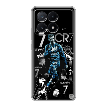 Силиконовый чехол на Xiaomi Poco X6 Pro 5G с принтом Реал Роналдо