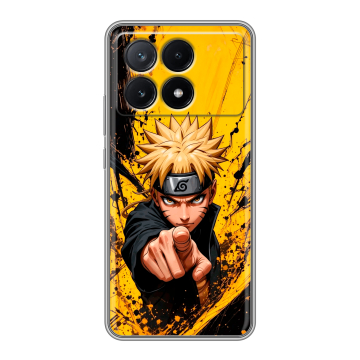 Силиконовый чехол на Xiaomi Poco X6 Pro 5G с принтом Naruto Наруто