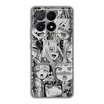 Силиконовый чехол на Xiaomi Poco X6 Pro 5G с принтом Ahegao Ахегао Аниме Силиконовый чехол на Xiaomi Poco X6 Pro 5G с принтом Ahegao Ахегао Аниме