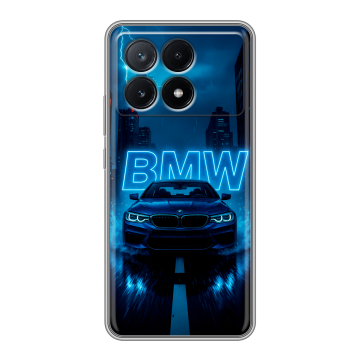 Силиконовый чехол на Xiaomi Poco X6 Pro 5G с принтом BMW БМВ