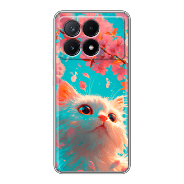 Силиконовый чехол на Xiaomi Poco X6 Pro 5G с принтом Красивый кот Силиконовый чехол на Xiaomi Poco X6 Pro 5G с принтом Красивый кот
