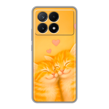 Силиконовый чехол на Xiaomi Poco X6 Pro 5G с принтом Милые котята Силиконовый чехол на Xiaomi Poco X6 Pro 5G с принтом Милые котята