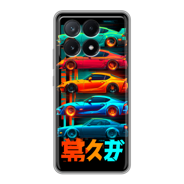 Силиконовый чехол на Xiaomi Poco X6 Pro 5G с принтом машины тачки Силиконовый чехол на Xiaomi Poco X6 Pro 5G с принтом машины тачки