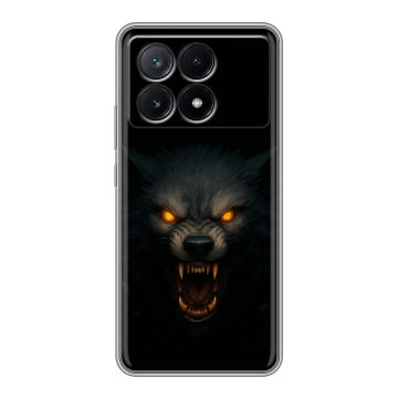 Силиконовый чехол на Xiaomi Poco X6 Pro 5G с принтом Волк Силиконовый чехол на Xiaomi Poco X6 Pro 5G с принтом Волк