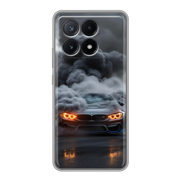 Силиконовый чехол на Xiaomi Poco X6 Pro 5G с принтом BMW БМВ