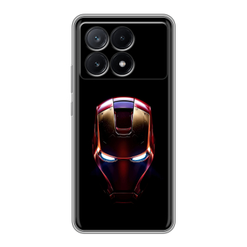 Силиконовый чехол на Xiaomi Poco X6 Pro 5G с принтом IronMan Железный человек
