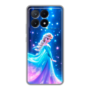 Силиконовый чехол на Xiaomi Poco X6 Pro 5G с принтом Холодное сердце Frozen