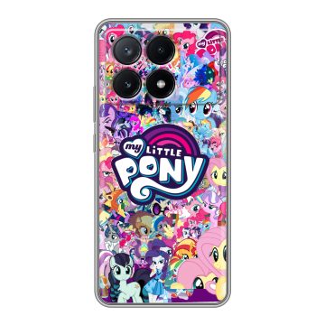Силиконовый чехол на Xiaomi Poco X6 Pro 5G с принтом My little pony Дружба чудо