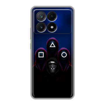 Силиконовый чехол на Xiaomi Poco X6 Pro 5G с принтом Игра Кальмара Силиконовый чехол на Xiaomi Poco X6 Pro 5G с принтом Игра Кальмара