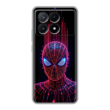 Силиконовый чехол на Xiaomi Poco X6 Pro 5G с принтом Spiderman Человек паук