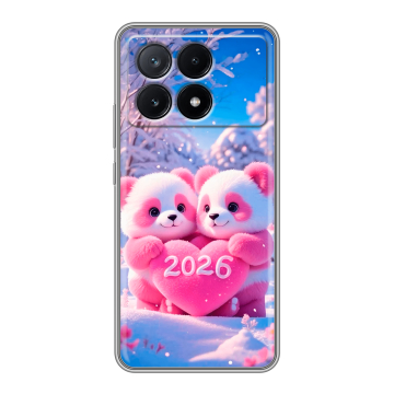 Силиконовый чехол на Xiaomi Poco X6 Pro 5G с принтом Новый год Силиконовый чехол на Xiaomi Poco X6 Pro 5G с принтом Новый год