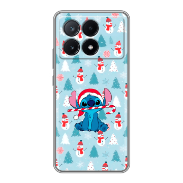 Силиконовый чехол на Xiaomi Poco X6 Pro 5G с принтом Стич Новый год Силиконовый чехол на Xiaomi Poco X6 Pro 5G с принтом Стич Новый год
