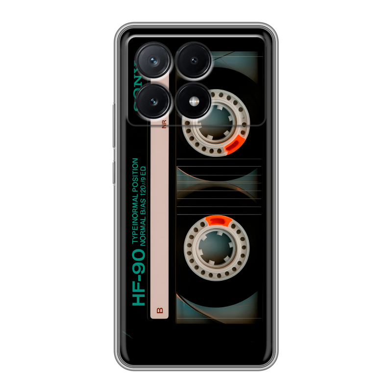 Силиконовый чехол на Xiaomi Poco X6 Pro 5G с принтом Кассета Силиконовый чехол на Xiaomi Poco X6 Pro 5G с принтом Кассета