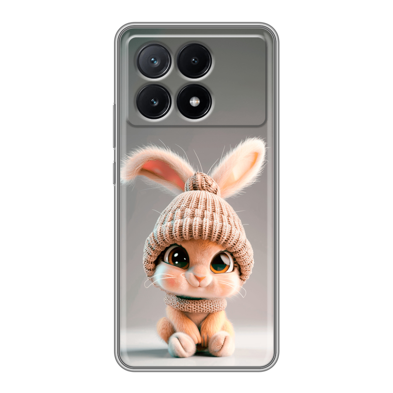 Силиконовый чехол на Xiaomi Poco X6 Pro 5G с принтом Кролик Силиконовый чехол на Xiaomi Poco X6 Pro 5G с принтом Кролик