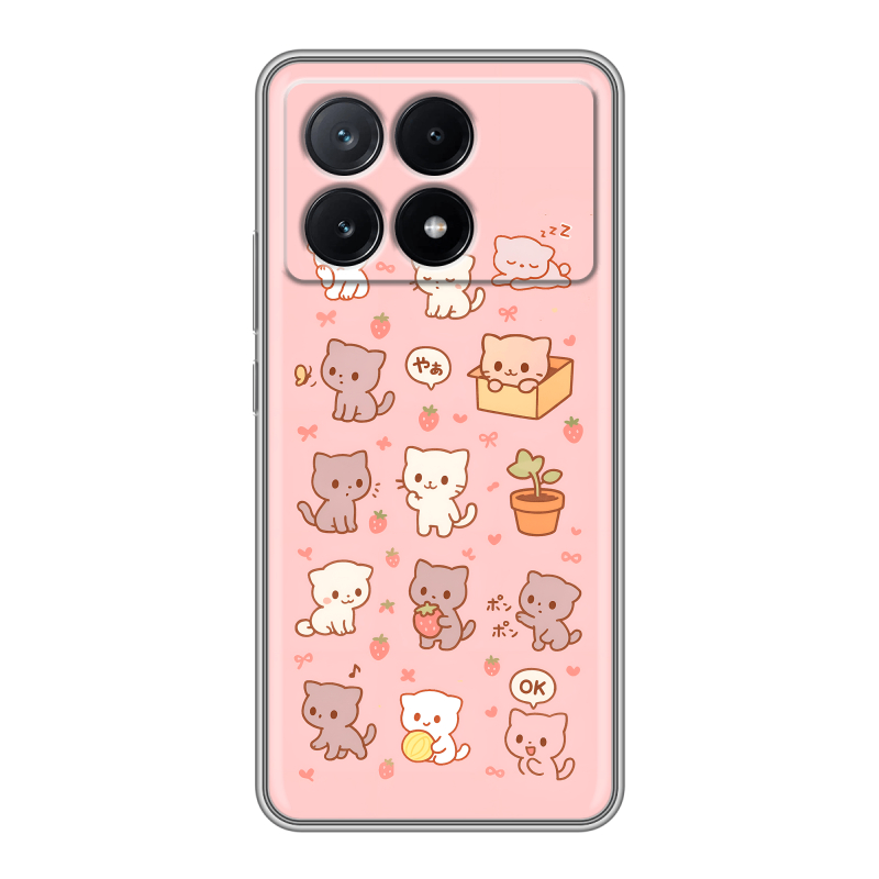 Силиконовый чехол на Xiaomi Poco X6 Pro 5G с принтом Hello Kitty Хелоу Кити Силиконовый чехол на Xiaomi Poco X6 Pro 5G с принтом Hello Kitty Хелоу Кити