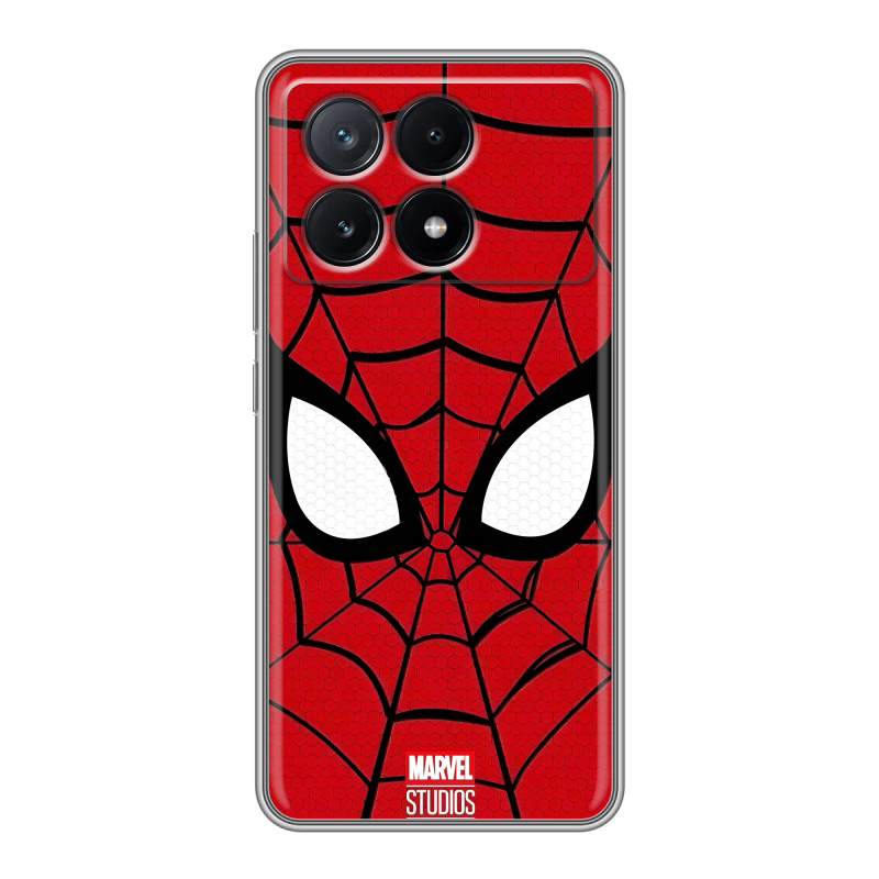 Силиконовый чехол на Xiaomi Poco X6 Pro 5G с принтом человек паук spiderman Силиконовый чехол на Xiaomi Poco X6 Pro 5G с принтом человек паук spiderman