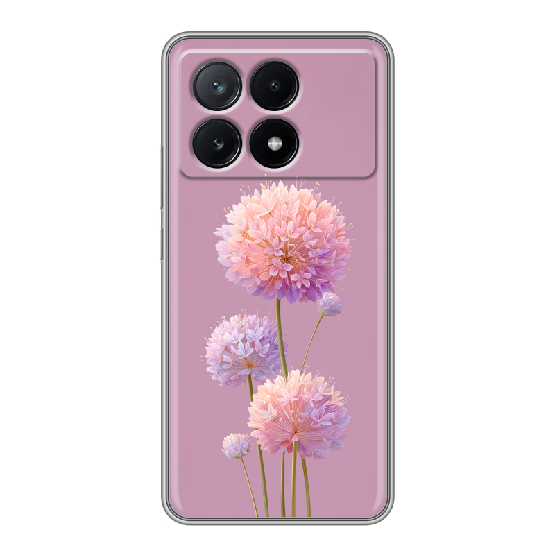 Силиконовый чехол на Xiaomi Poco X6 Pro 5G с принтом Цветы Силиконовый чехол на Xiaomi Poco X6 Pro 5G с принтом Цветы