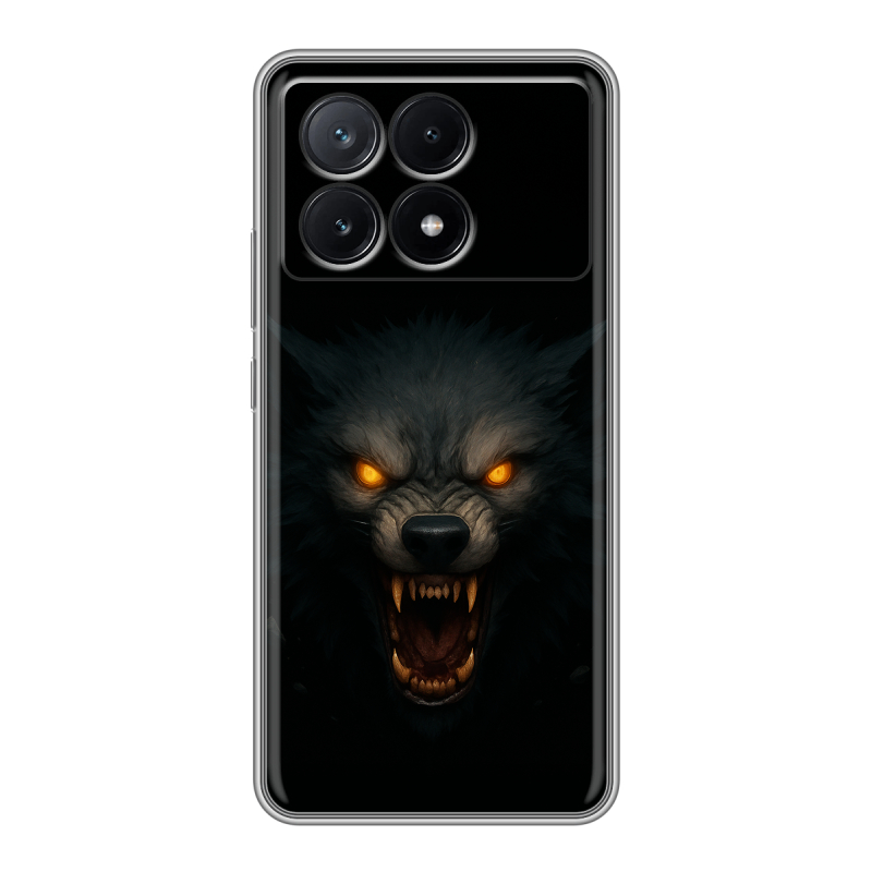 Силиконовый чехол на Xiaomi Poco X6 Pro 5G с принтом Волк Силиконовый чехол на Xiaomi Poco X6 Pro 5G с принтом Волк