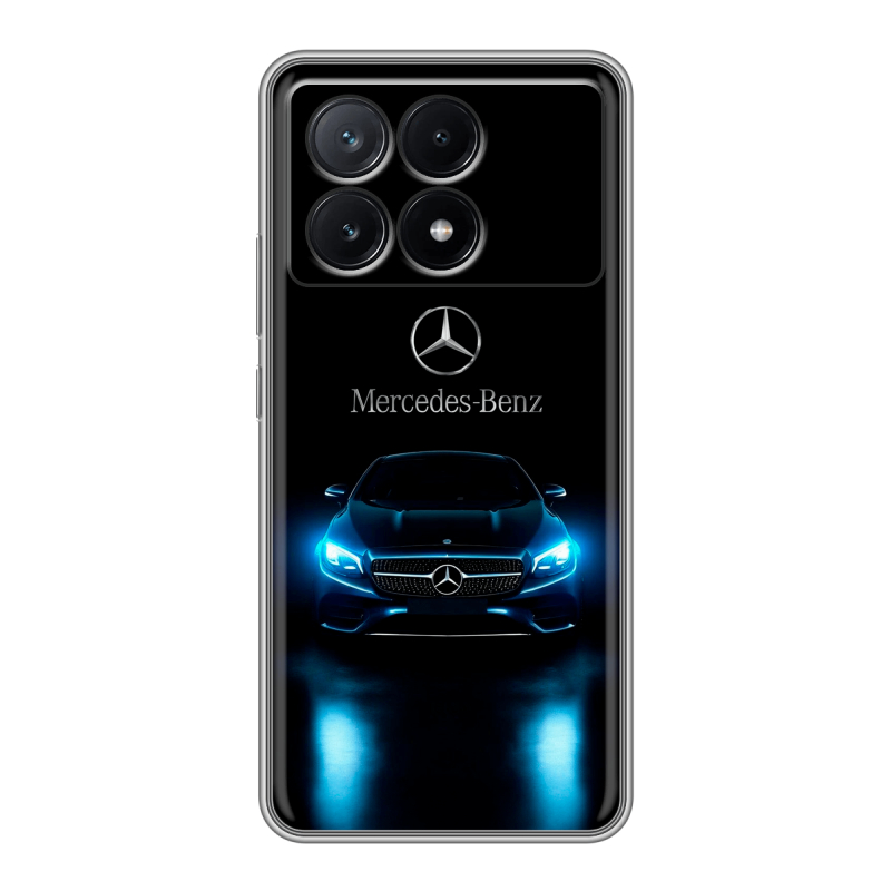 Силиконовый чехол на Xiaomi Poco X6 Pro 5G с принтом Mercedes Мерседес Силиконовый чехол на Xiaomi Poco X6 Pro 5G с принтом Mercedes Мерседес