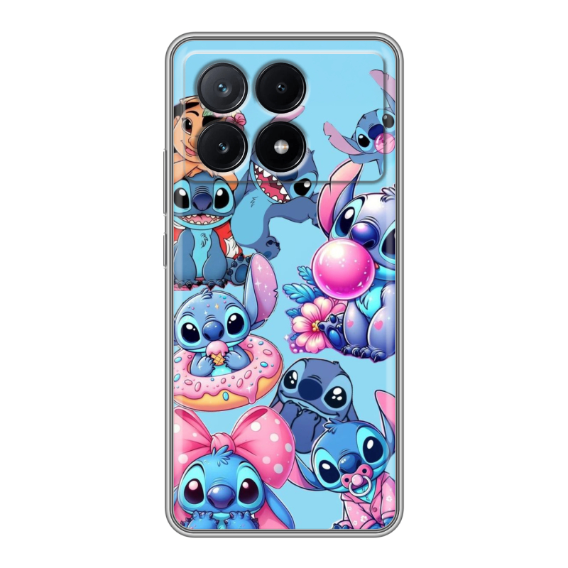Силиконовый чехол на Xiaomi Poco X6 Pro 5G с принтом Лило и Стич Силиконовый чехол на Xiaomi Poco X6 Pro 5G с принтом Лило и Стич