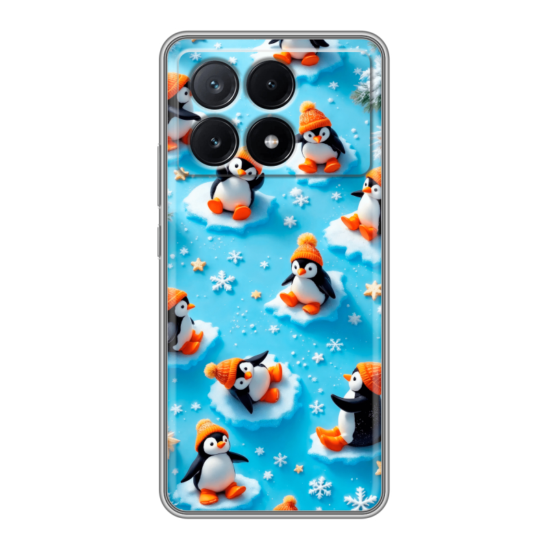 Силиконовый чехол на Xiaomi Poco X6 Pro 5G с принтом Новый год Силиконовый чехол на Xiaomi Poco X6 Pro 5G с принтом Новый год